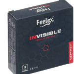 Feelex Invisible (Siêu mỏng nhiều gel, hộp 3 bao)